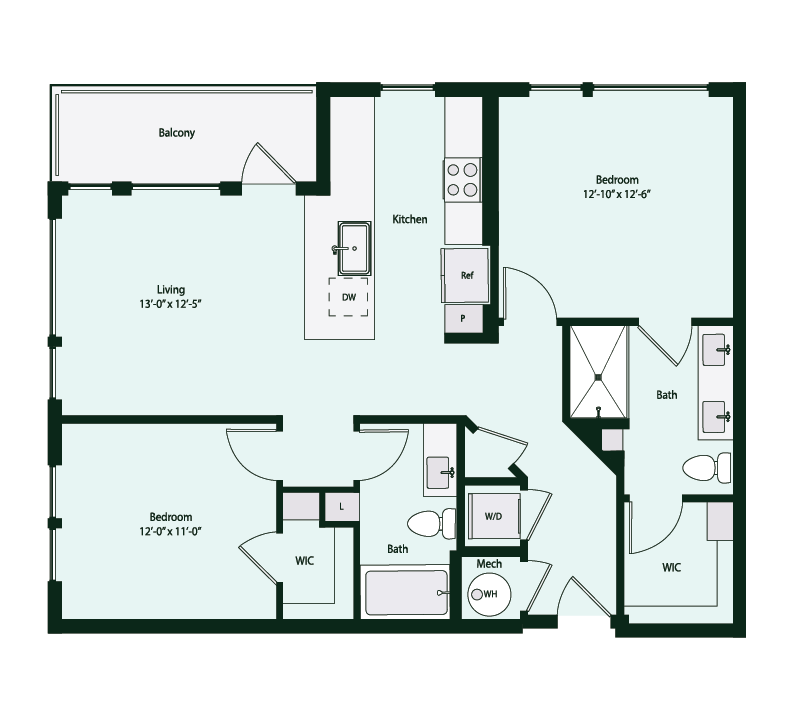 Floor plan layout diagram for B1-1